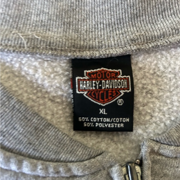 Harley Davidson grey zip-up sweatshirt XL - Picture 3 of 4